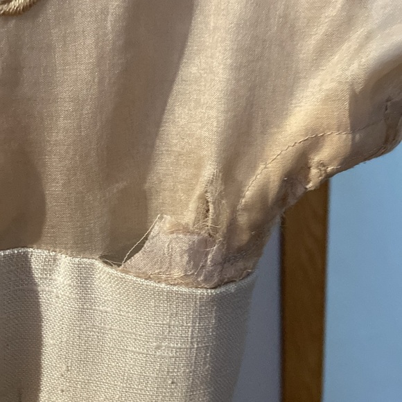 Vintage linen fitted dress and matching coat - Picture 6 of 6